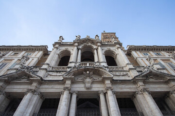 Fototapeta premium In front of The Basilica of Saint Mary Major .is a Papal major basilica and the largest Catholic Marian church in Rome, Italy.And enshrines the venerated image of Salus Populi Romani.