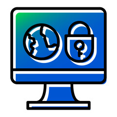 Icon of internet security