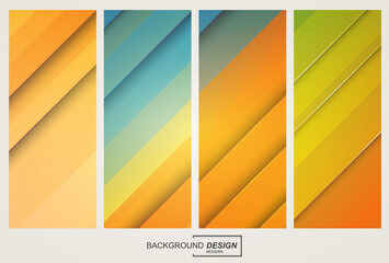 Vector colorful abstract geometric gradient background