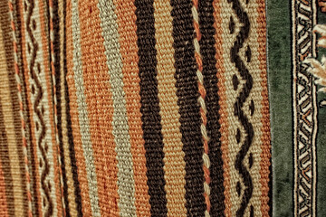  interesting background with handmade Turkish rugs in close-up