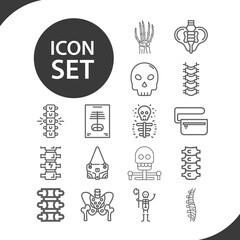 Simple set of spine related lineal icons.