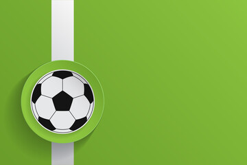 Obraz premium Soccer ball with soccer field pattern background