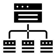 Icon of web sitemap, solid design