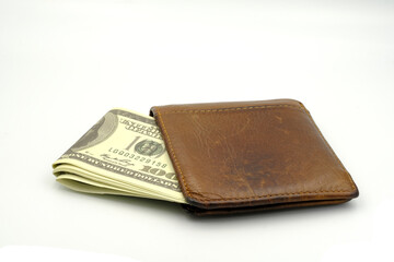 wallet with dollars