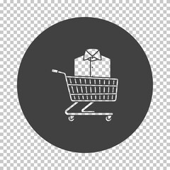 Shopping Cart With Clothes (Shirt) Icon
