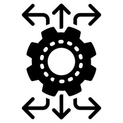      Icon of network setting, glyph design