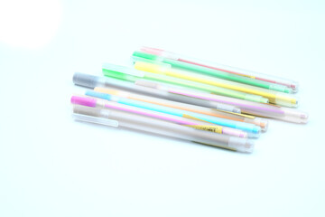 colorful straws in a row