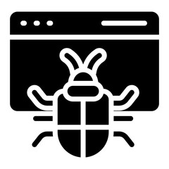 Glyph design, icon of infected website