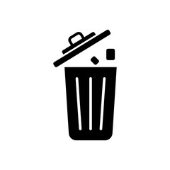 Trash Can Icon Design Vector Template Illustration