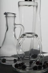 glass vessels of different shapes