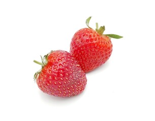 strawberries isolated on white background