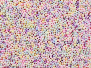 Small colorful pastel balls