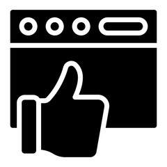 Obraz premium glyph design, icon of web feedback