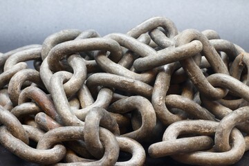 old steel chains for background and texture