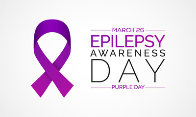 Epilepsy awareness day occurs each year on March 26th aims to increase the public's knowledge of a neurological condition affecting nearly fifty million people worldwide. Also known as Purple Day.