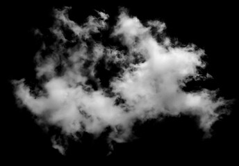 fog white clouds or haze For designs isolated on black background