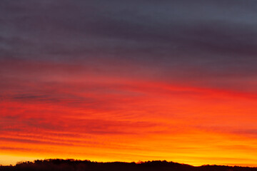Cloudy sky at sunrise
