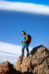 Woman enjoying her day in the wilderness