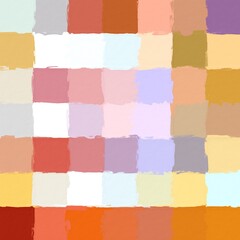 colorful abstract mosaic with a rough texture background. Sweet color square pattern background. Picture for creative wallpaper or design art work. Backdrop have copy space for text.