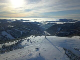 Winter Landscape at Feldberg near Freiburg Germany Europe