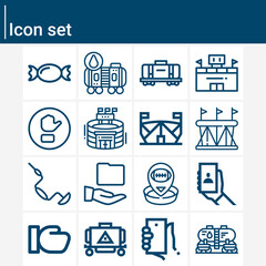 Simple set of covered related lineal icons.