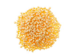 Milk and black confectionery chocolate drops for baking