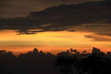 sunset in the mountains