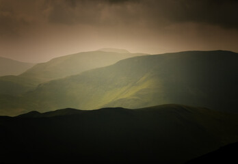 sunrise in mountains