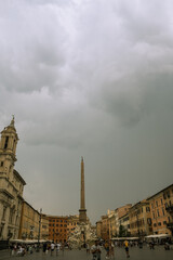 Fototapeta premium Obelisque in square in Rome