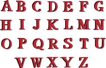 Classic retro typerwittenn font - vector english alphabet