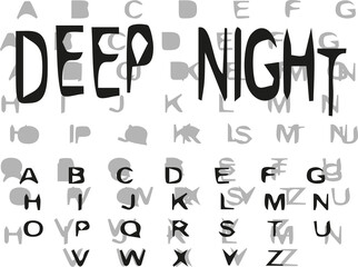 Horror font -set of original horror alphabet english font