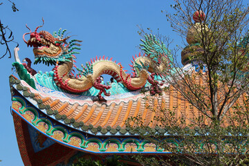 chinese temple (san chao pho lak muang) in suphan buri (thailand)