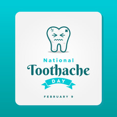 National Toothache Day Vector Design Template Background