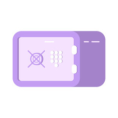 Security cash savings concept. Flat design. Protect your money idea visualization. Icon for banking.