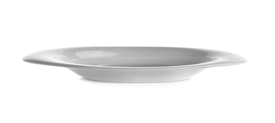 White plate on a white background