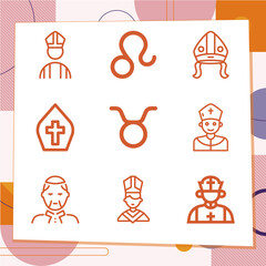 Fototapeta premium Simple set of 9 icons related to xiii