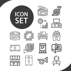 Simple set of british related lineal icons.