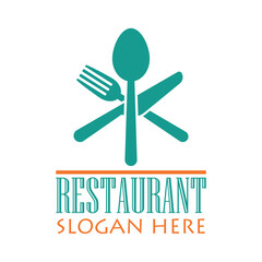 restaurant logo with text space for your slogan tag line, vector illustration