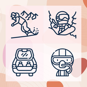 Simple set of extremities related lineal icons