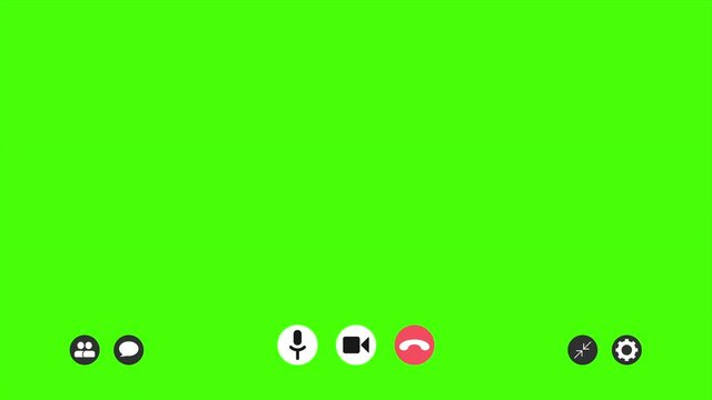 Video Call Meeting Conference Template Interface Animation Green Screen