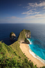 Manta Bay or Kelingking Beach on Nusa Penida Island, Bali, Indonesia