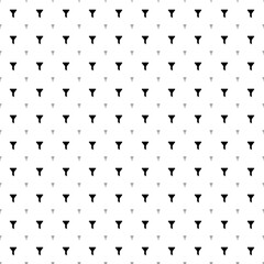 Square seamless background pattern from geometric shapes are different sizes and opacity. The pattern is evenly filled with black funnel symbols. Vector illustration on white background