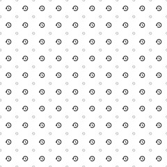 Square seamless background pattern from black time back symbols are different sizes and opacity. The pattern is evenly filled. Vector illustration on white background
