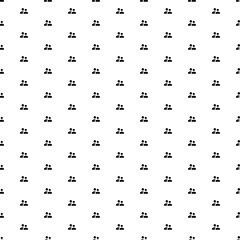 Square seamless background pattern from black group symbols. The pattern is evenly filled. Vector illustration on white background