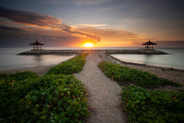 Sunrise view at Sanur Karang Beach Bali
