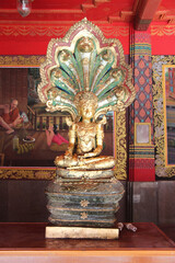 buddhist temple (wat pa lelai) in suphan buri (thailand)
