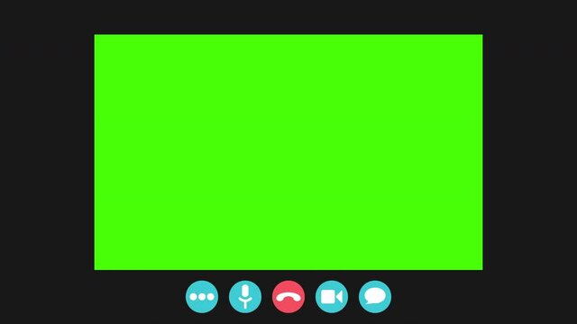 Video Call Meeting Conference Template Interface Animation Green Screen