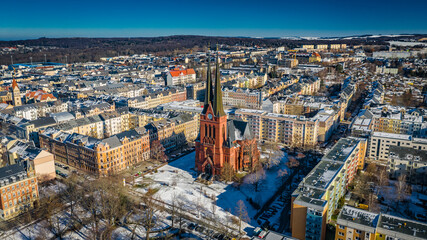 Obraz premium Chemnitz Markuskirche im Winter 