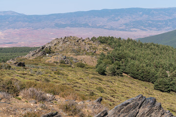 mountainous landscape in Sierra Nevada in southern Spain