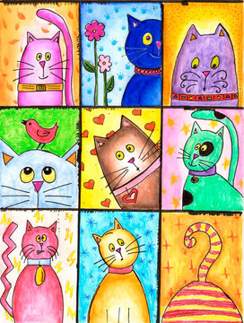 35 最適な Cartoon Cats 画像 ストック写真 ベクター Adobe Stock